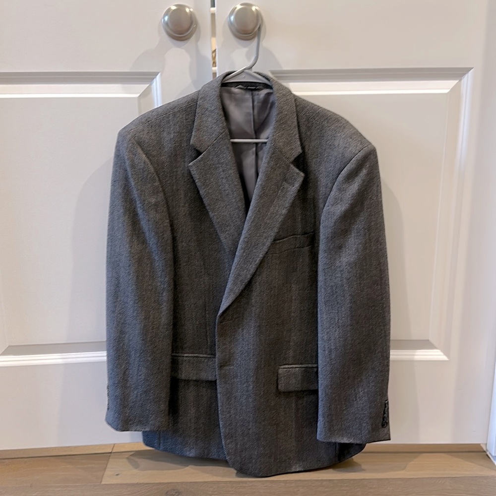 44R Saddlebred Sport Coat (charcoal grey).  2 botton